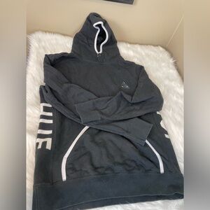 Huf Summit French Terry Black Hoodie with White Trim and spell outs
